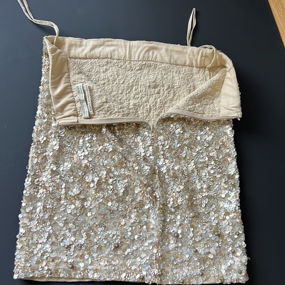 All Saints Of Spitalfields| gold embellished skirt US6 - Picture 7 of 11